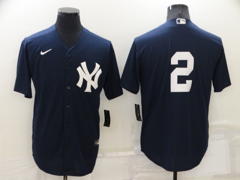 Men's New York Yankees Derek Jeter #2 Navy Name Jersey